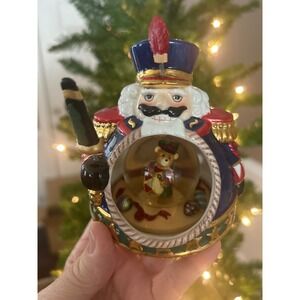 Christopher Radko Roly Poly Nutcracker Snowglobe for Christmas